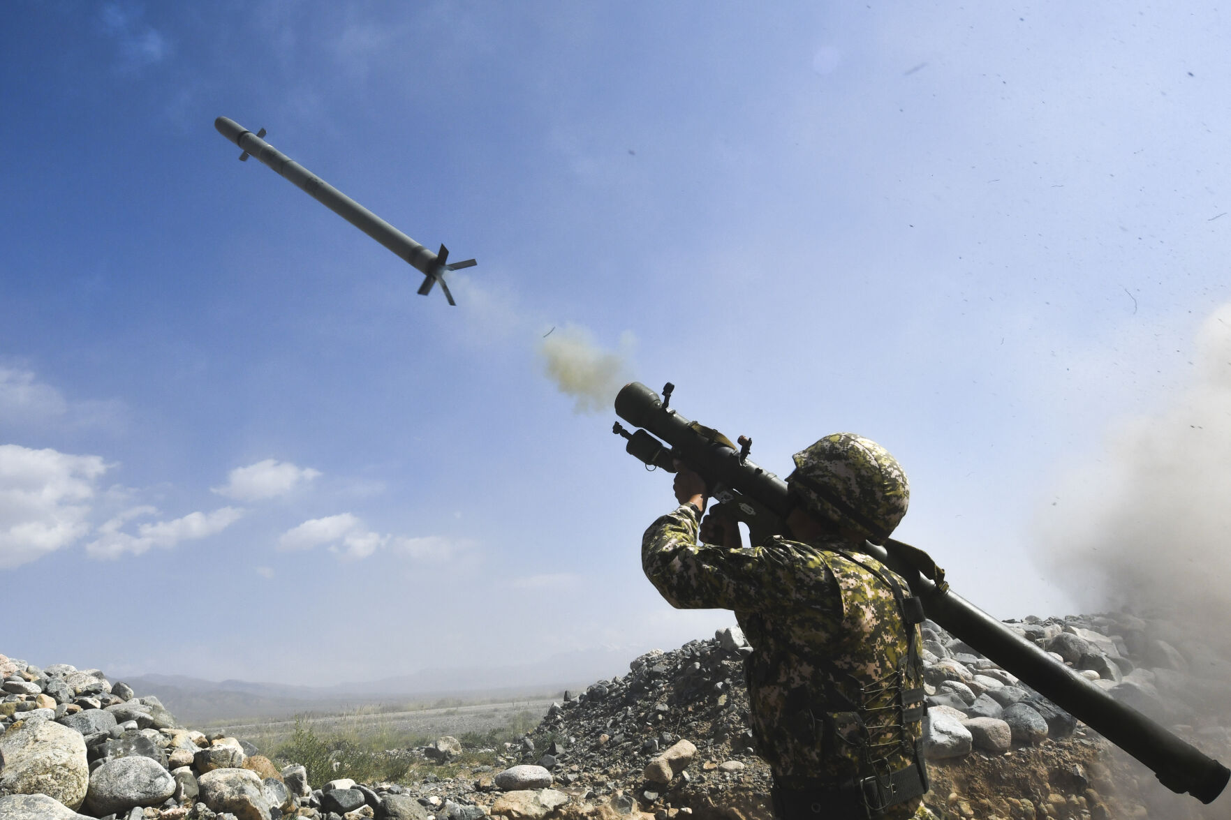 APTOPIX Kyrgyzstan Military Exercises